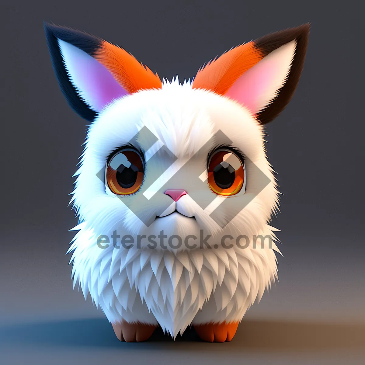 Picture of Cute Adorable Bunny with Fluffy Ears