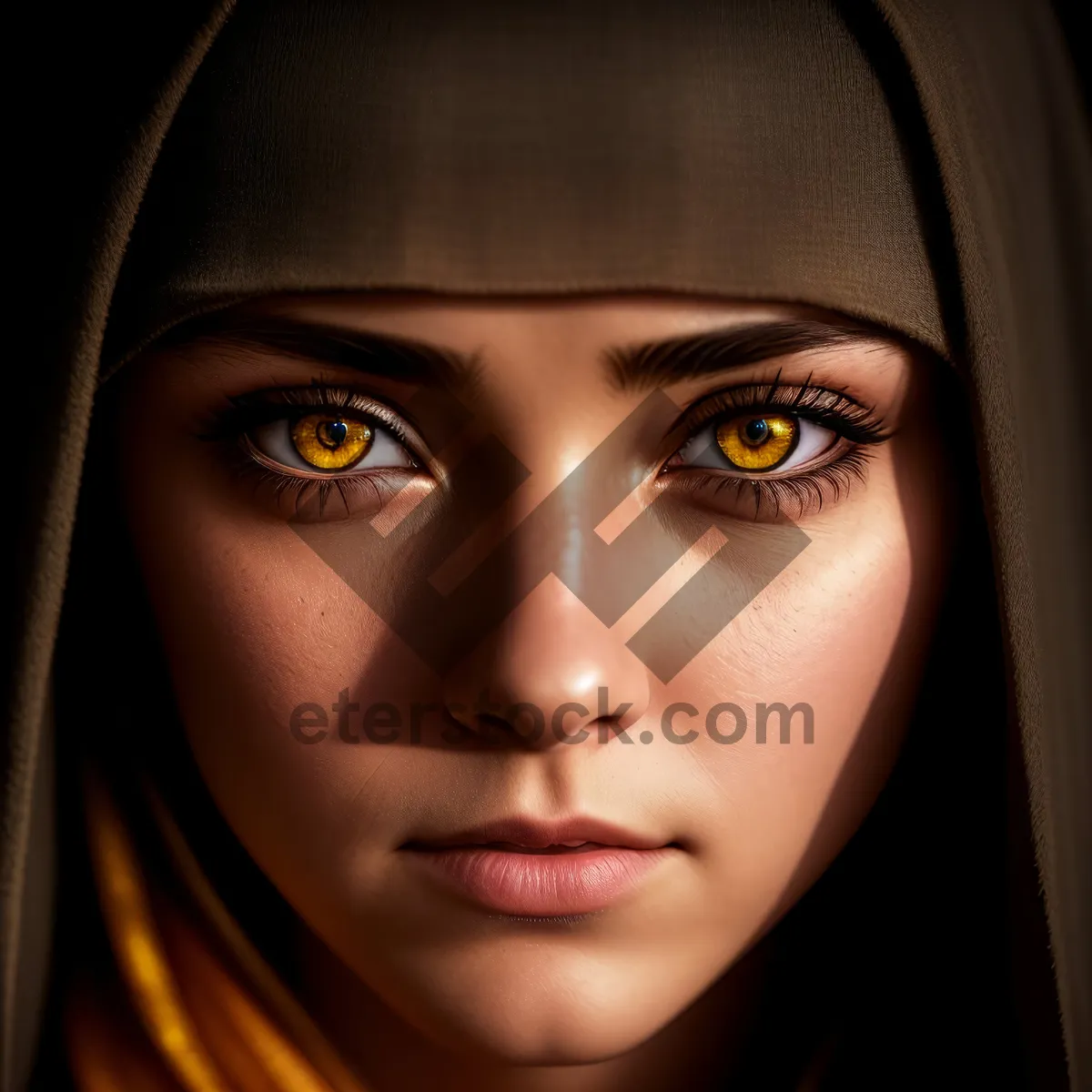 Picture of Beautiful Brunette with Intense Gaze - Fashion Portrait