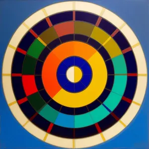 Colorful Mosaic Circle: Modern Art Backdrop