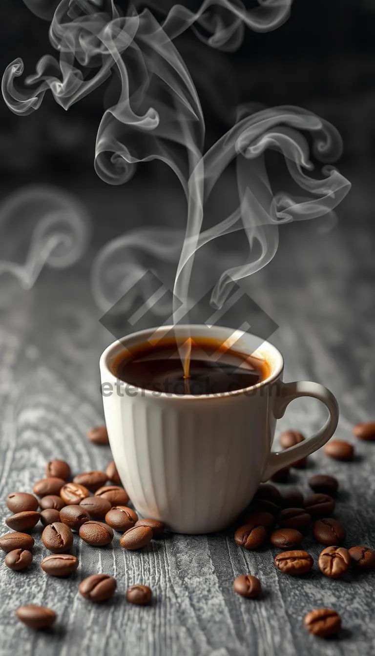 Picture of Delicious Breakfast Plate with Hot Espresso Mug