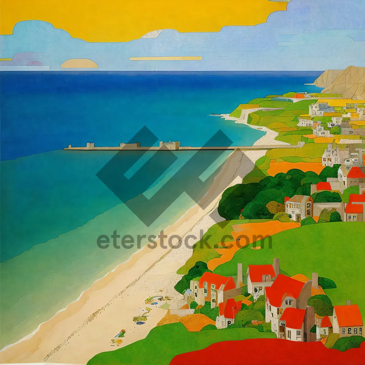Picture of Beautiful Beach Paradise in Tropical Bay