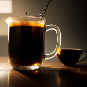 Steamy Espresso in Glass Cup