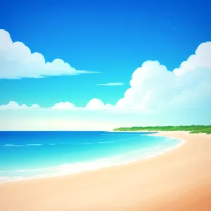 Tropical Paradise: Majestic Ocean Scenery with Sunlit Waves