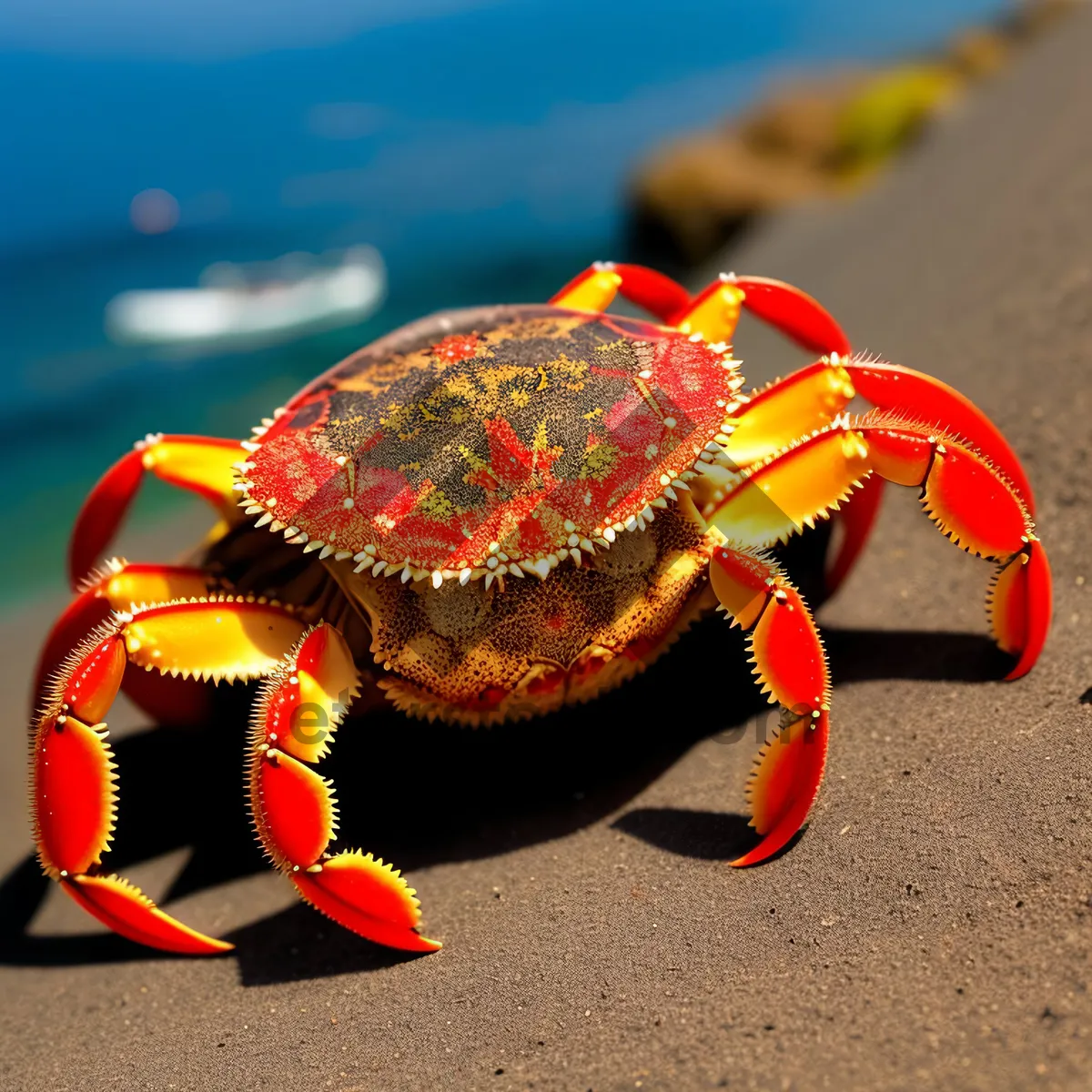 Picture of Rock Crab Delicacy on Sandy Beach