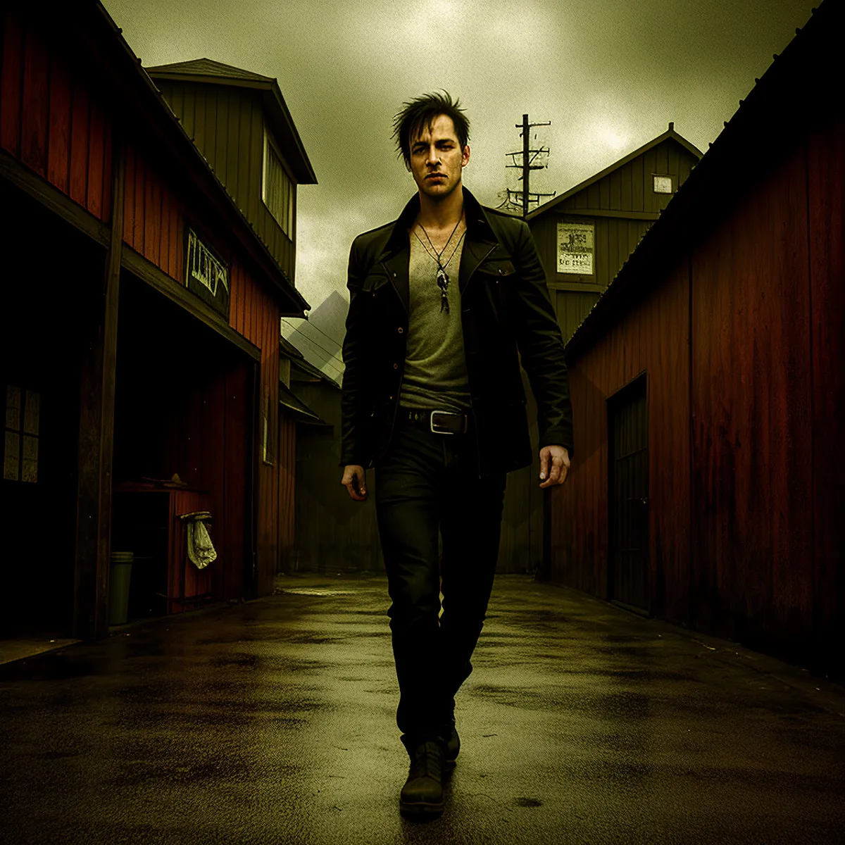 Picture of Silhouette of an urban adult amidst cityscape.