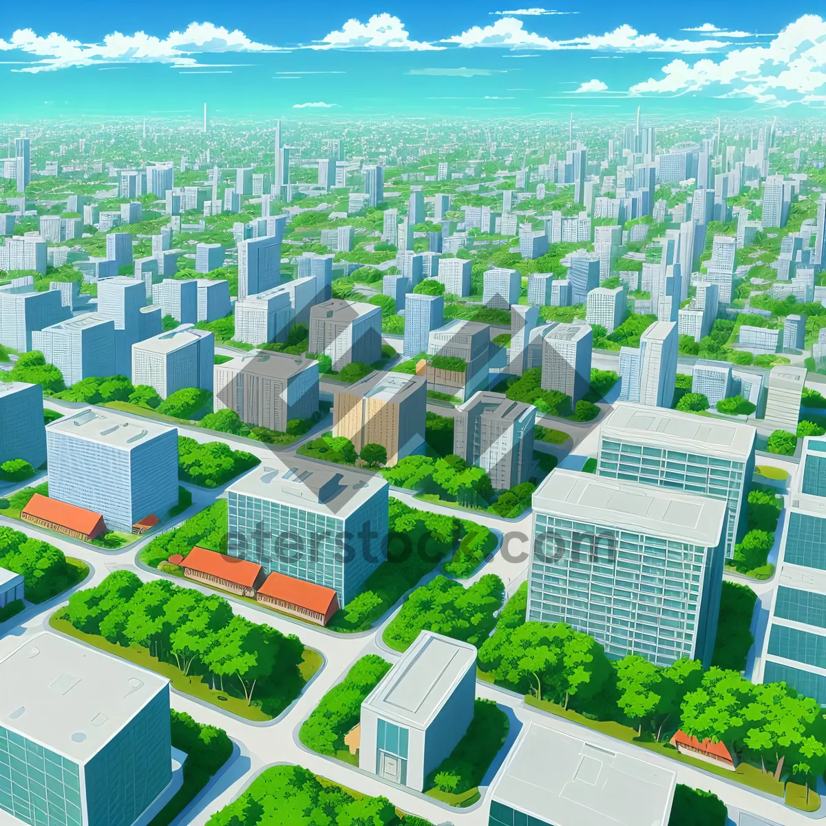 Picture of Urban Skyline with Architectural Domination