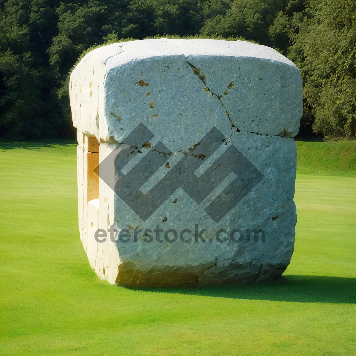 Picture of Megalithic Memorial amid Ancient Skyline and Grassland