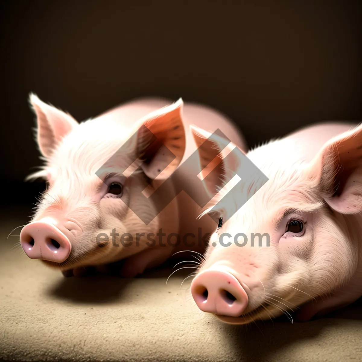 Picture of Pink Piggy Bank on Farm