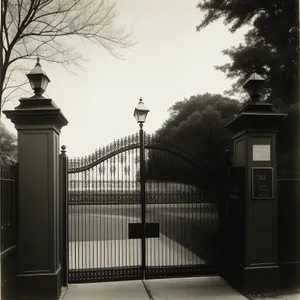 Historic City Gate with Timekeeping Architecture