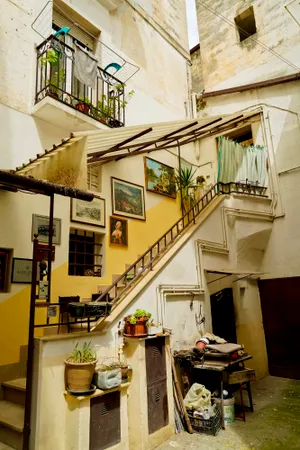 Old City Architecture with Urban Balconies overlooking Plaza