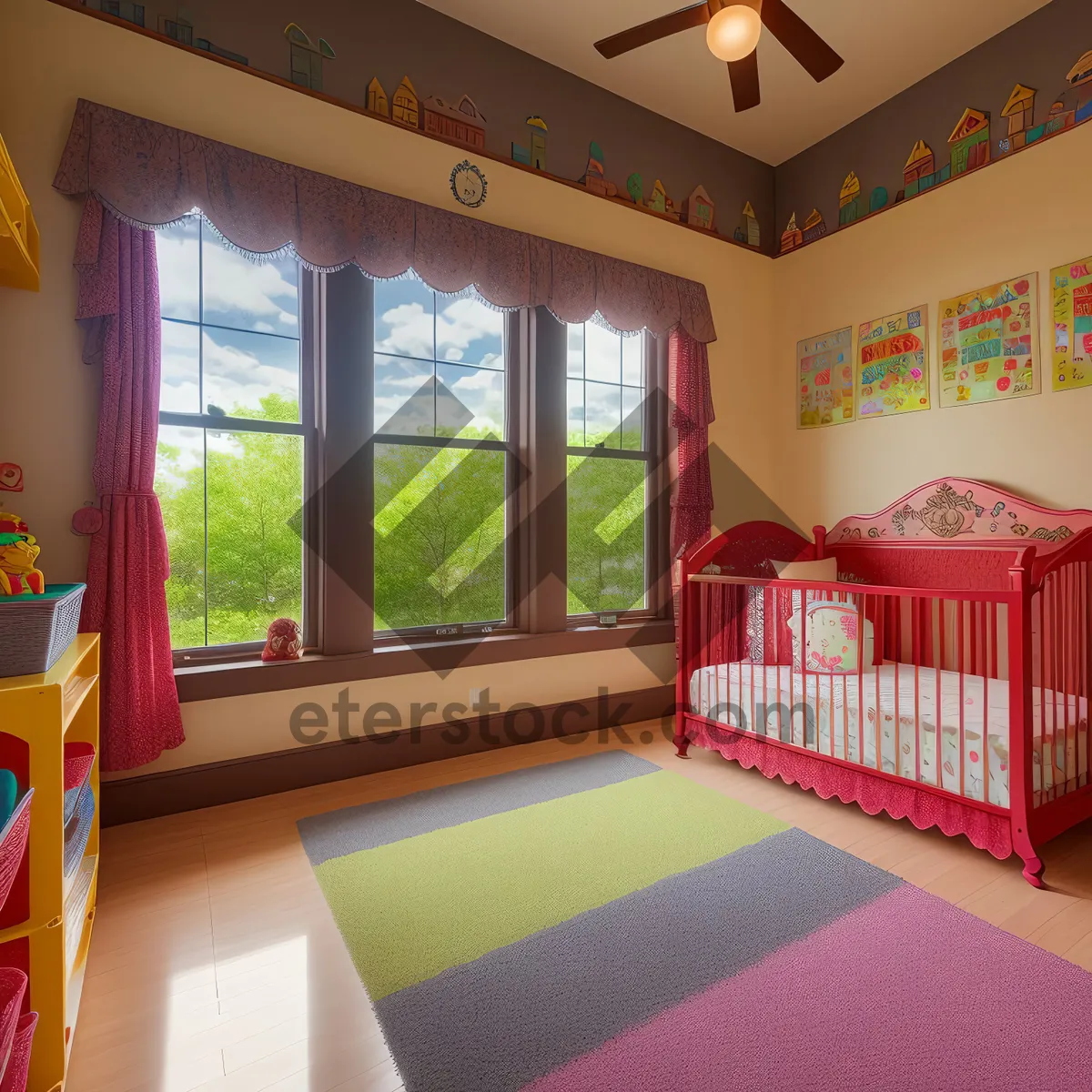 Picture of Cozy Nursery Retreat: Elegant Crib in Modern Interior