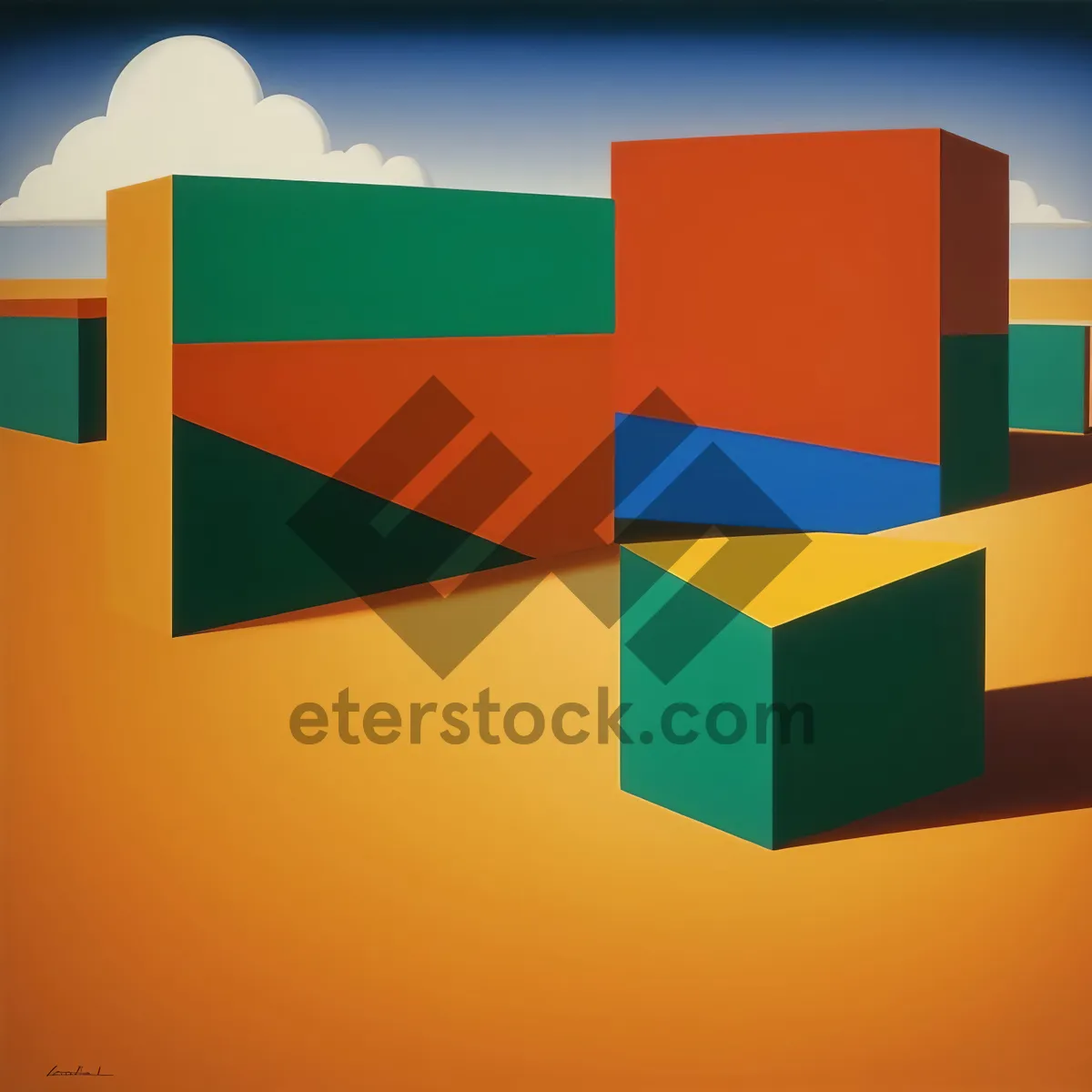 Picture of Abstract Geometric 3D Symbol