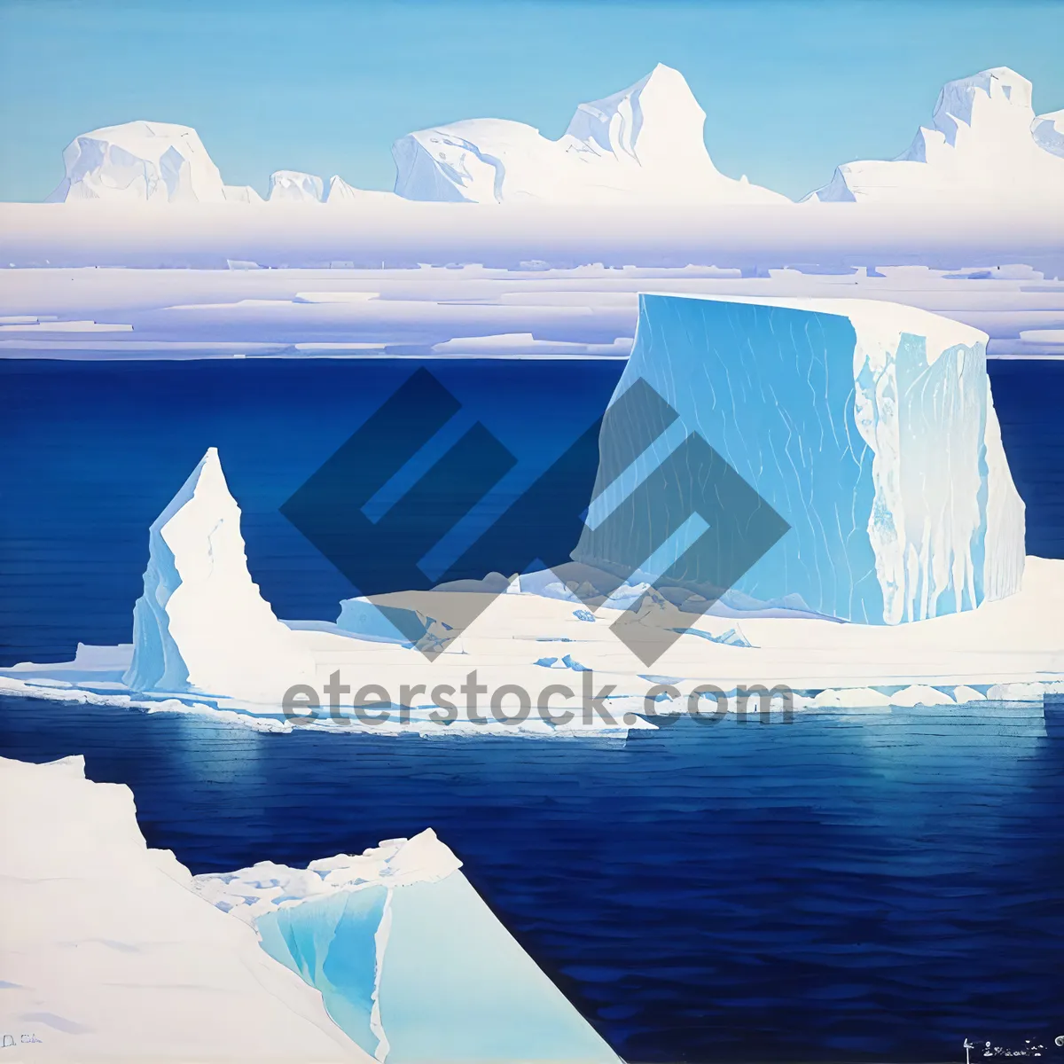 Picture of Frozen Majesty: Arctic Glacier Landscape Reflection