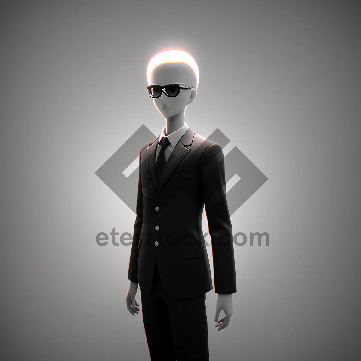 Picture of Businessman Silhouette With Briefcase