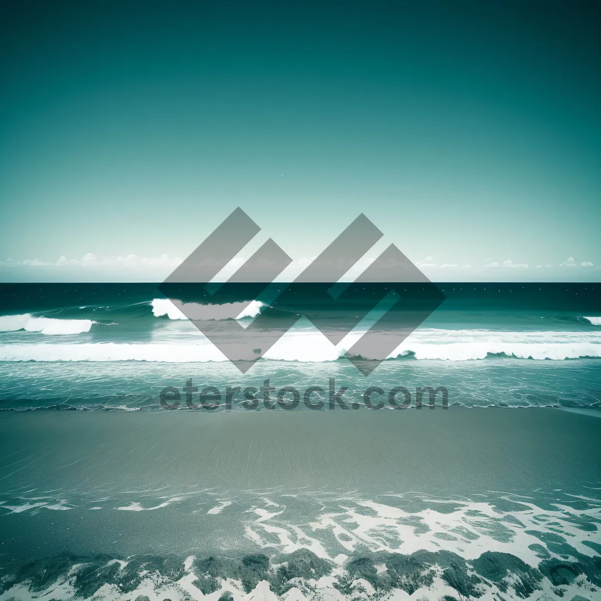 Picture of Turquoise Waters Glistening under Clear Blue Sky