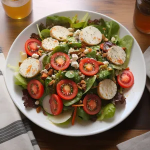 Gourmet Delight: Fresh Vegetable Salad with Cheese