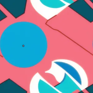 Colorful Gradient Circle Tile Artwork