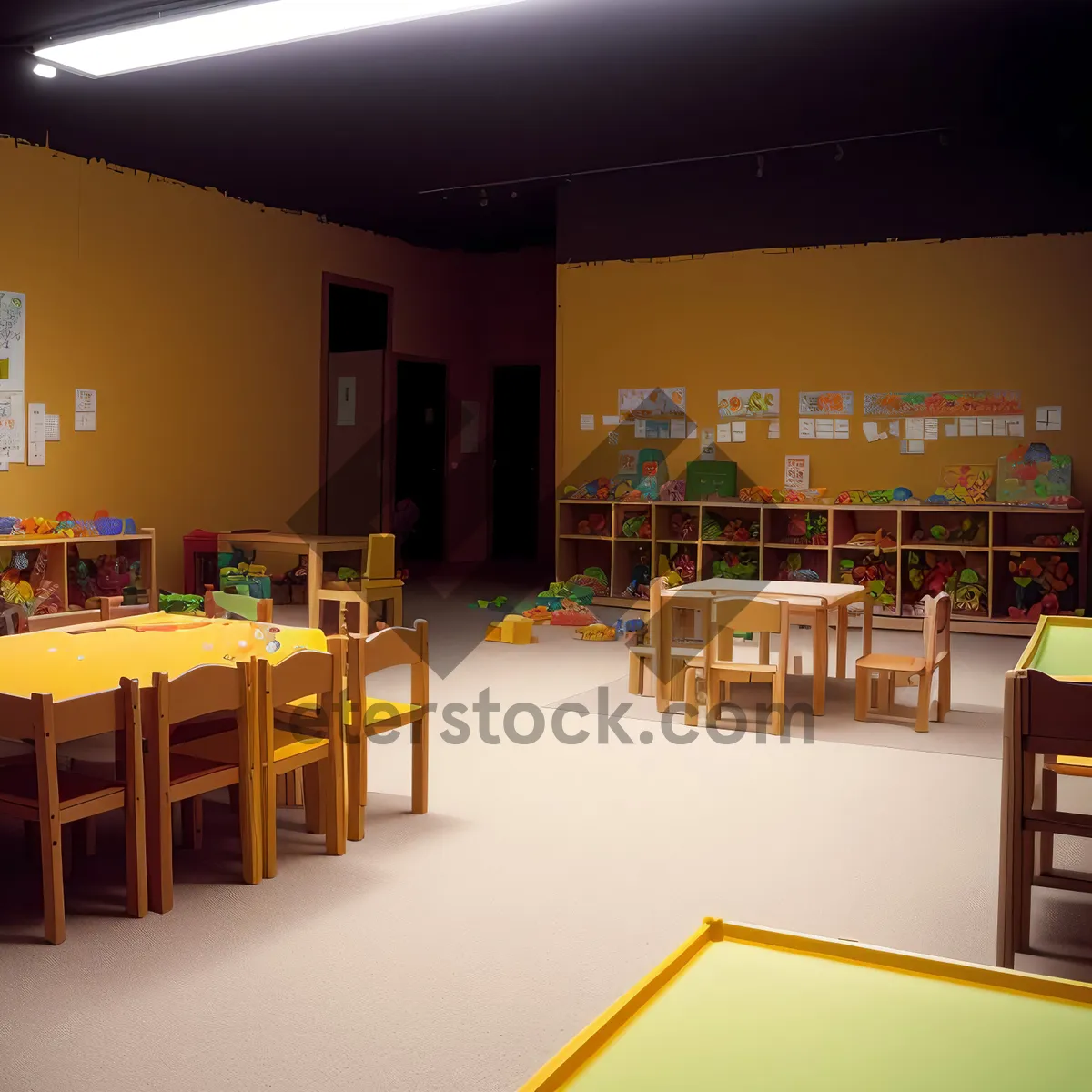 Picture of Modern Classroom Interior with Stylish Furniture