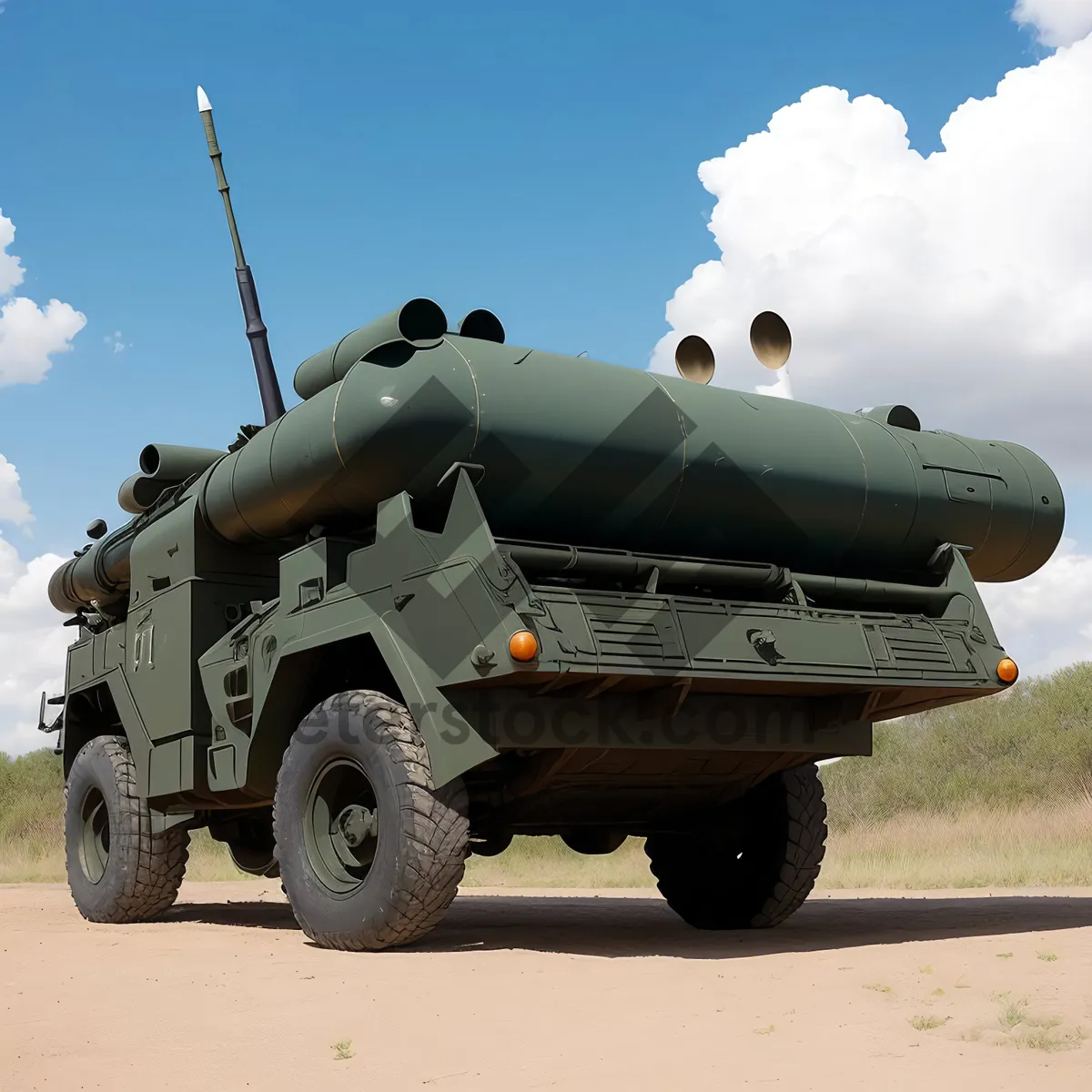 Picture of SkyHigh Transport: Military Rocket Truck