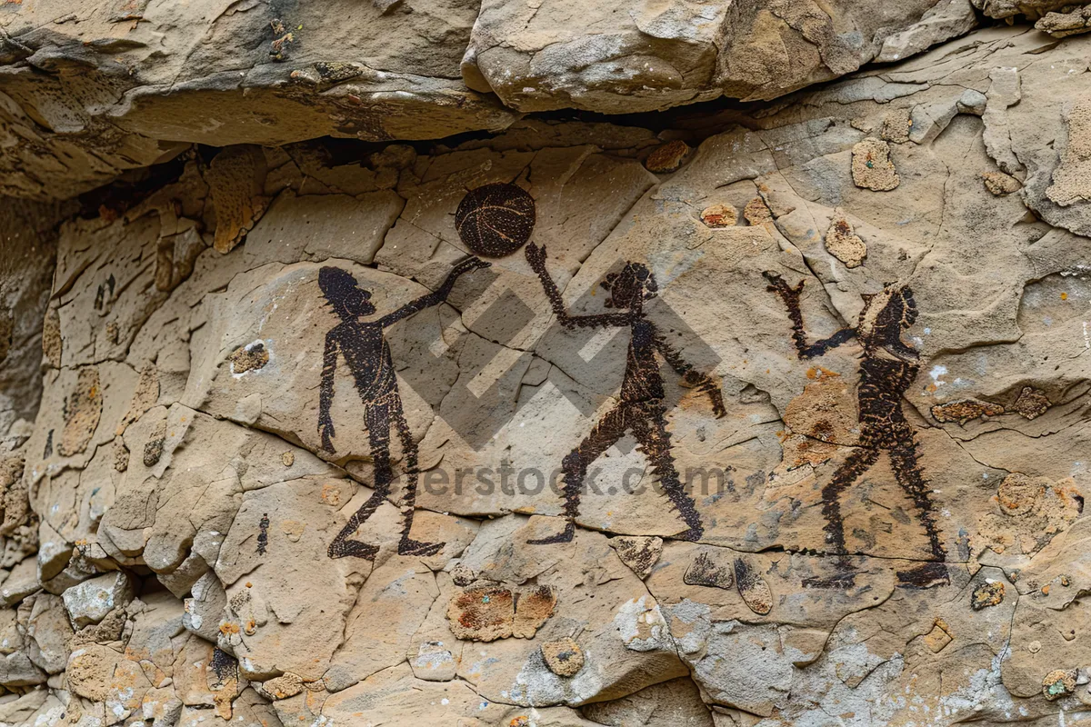 Picture of Cracked Brown Stone Texture Background