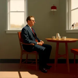 Corporate team meeting in professional office setting.