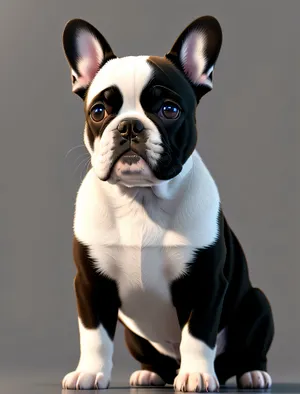 Adorable Bulldog Terrier: Cute, Purebred Hunting Dog