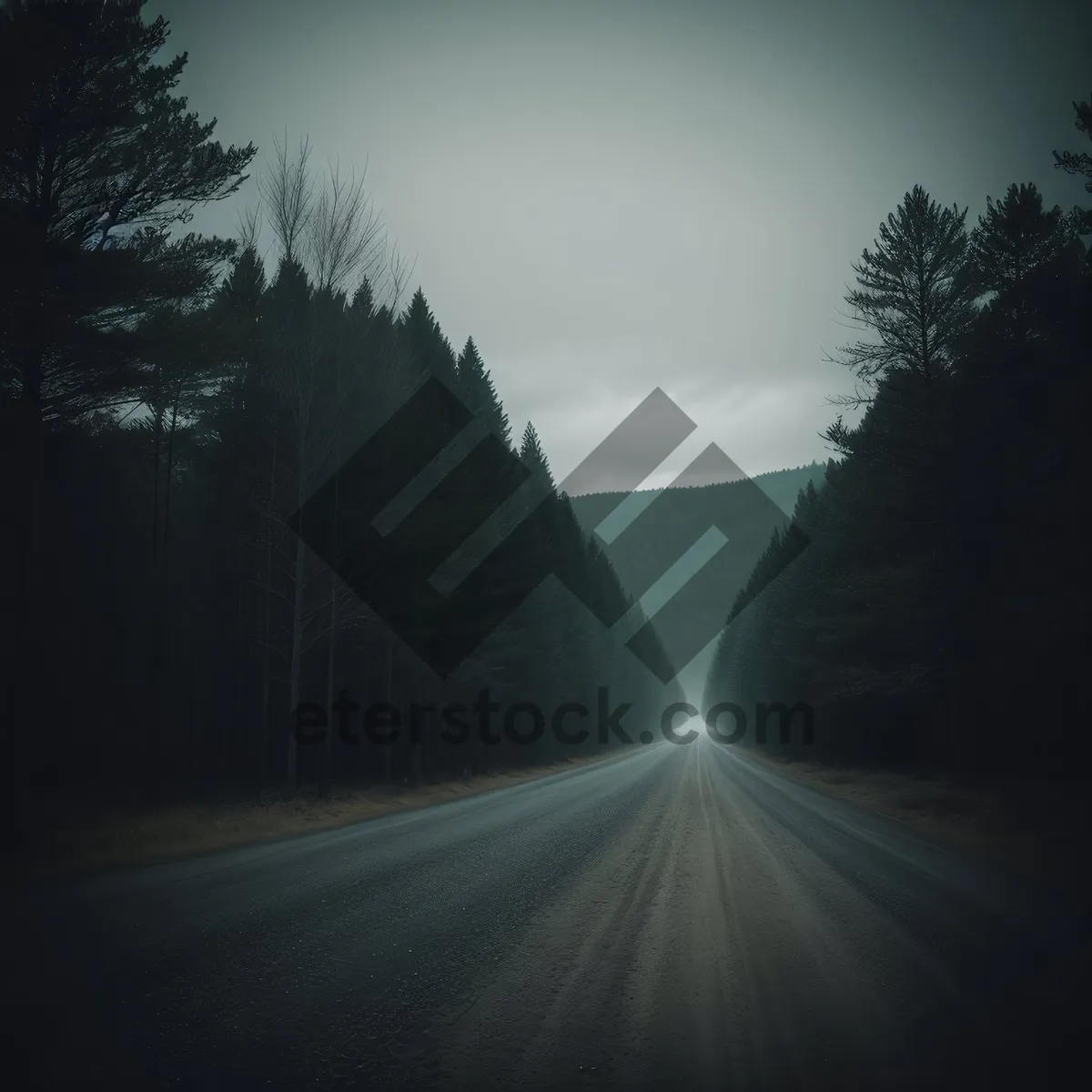 Picture of Nighttime Highway Journey Under Suspended Bridge