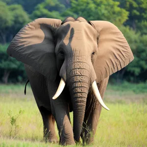 Endangered African Elephant Conservation in South African Game Reserve
