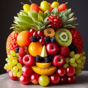 Fresh Fruit Medley: Pineapple, Grapes, Apple, Strawberry, Kiwi