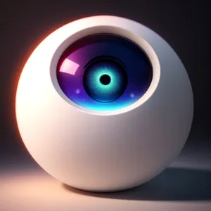 Shiny round button set with reflection - modern web design