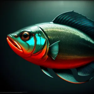 Swimming Goldfish in Aquatic Tank