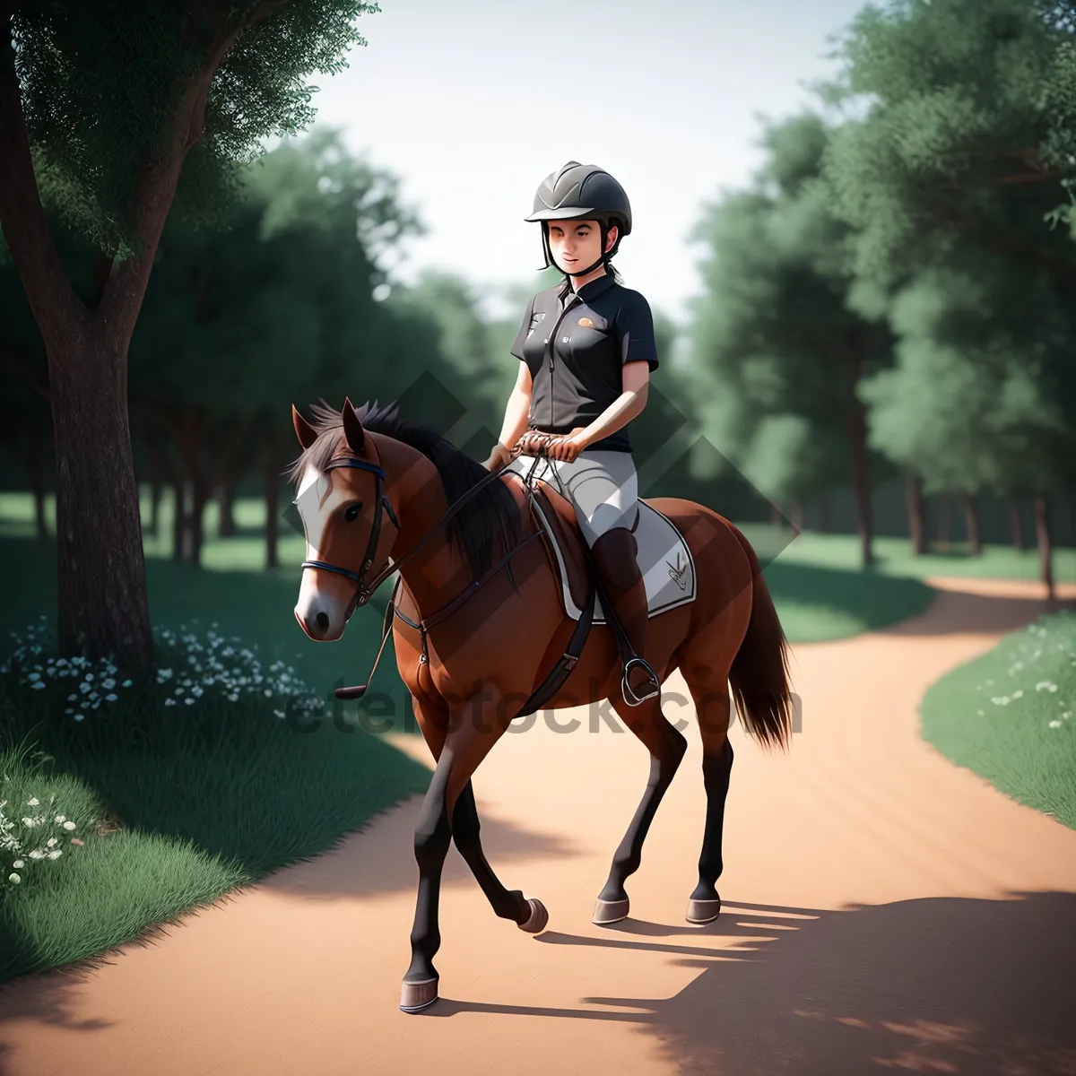 Picture of Speedy Equestrian Horseback Riding with Polo Mallet