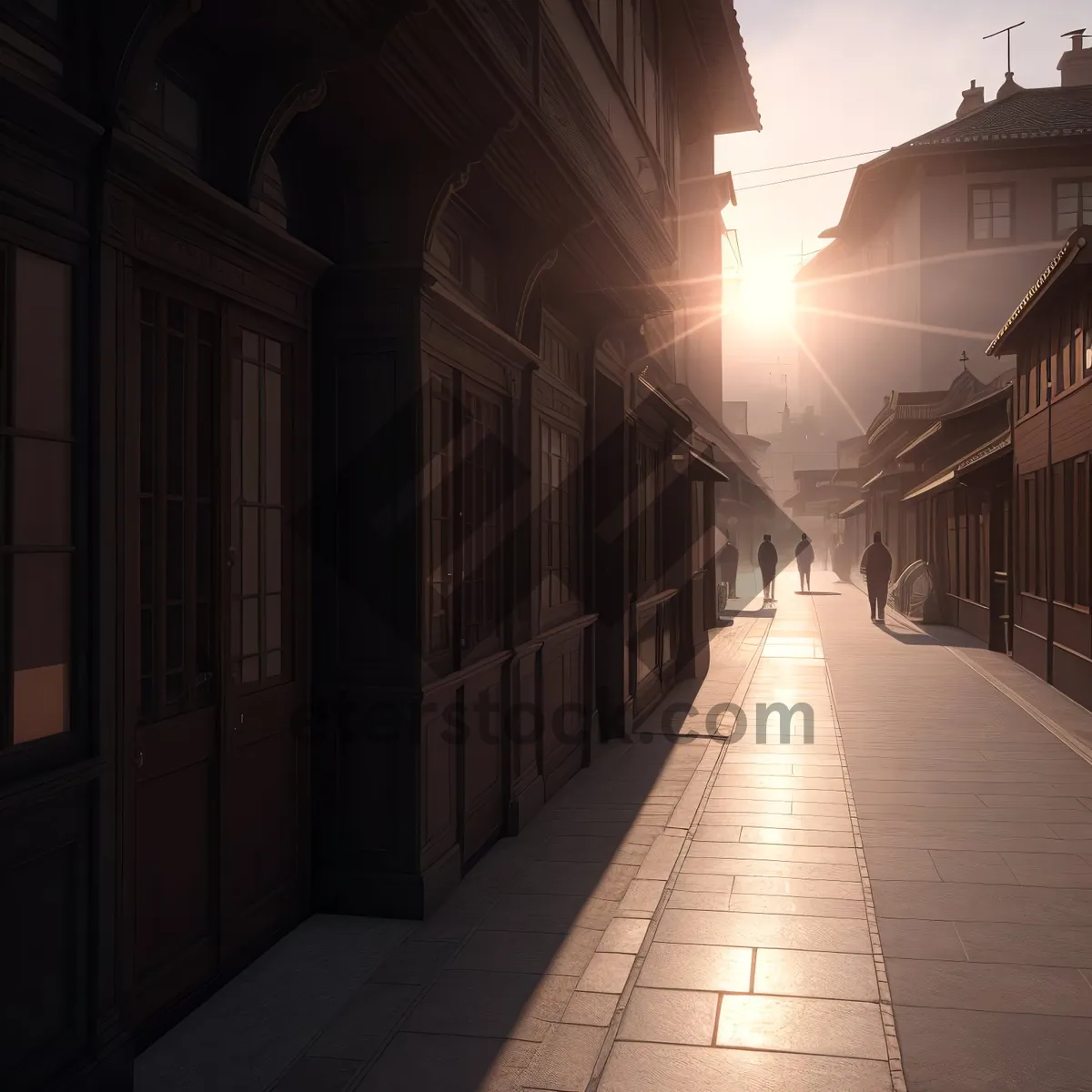 Picture of Urban Prison Corridor in City's Architectural Hall