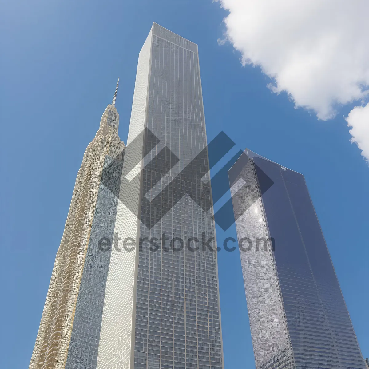 Picture of Modern Glass Tower in Urban Skyline