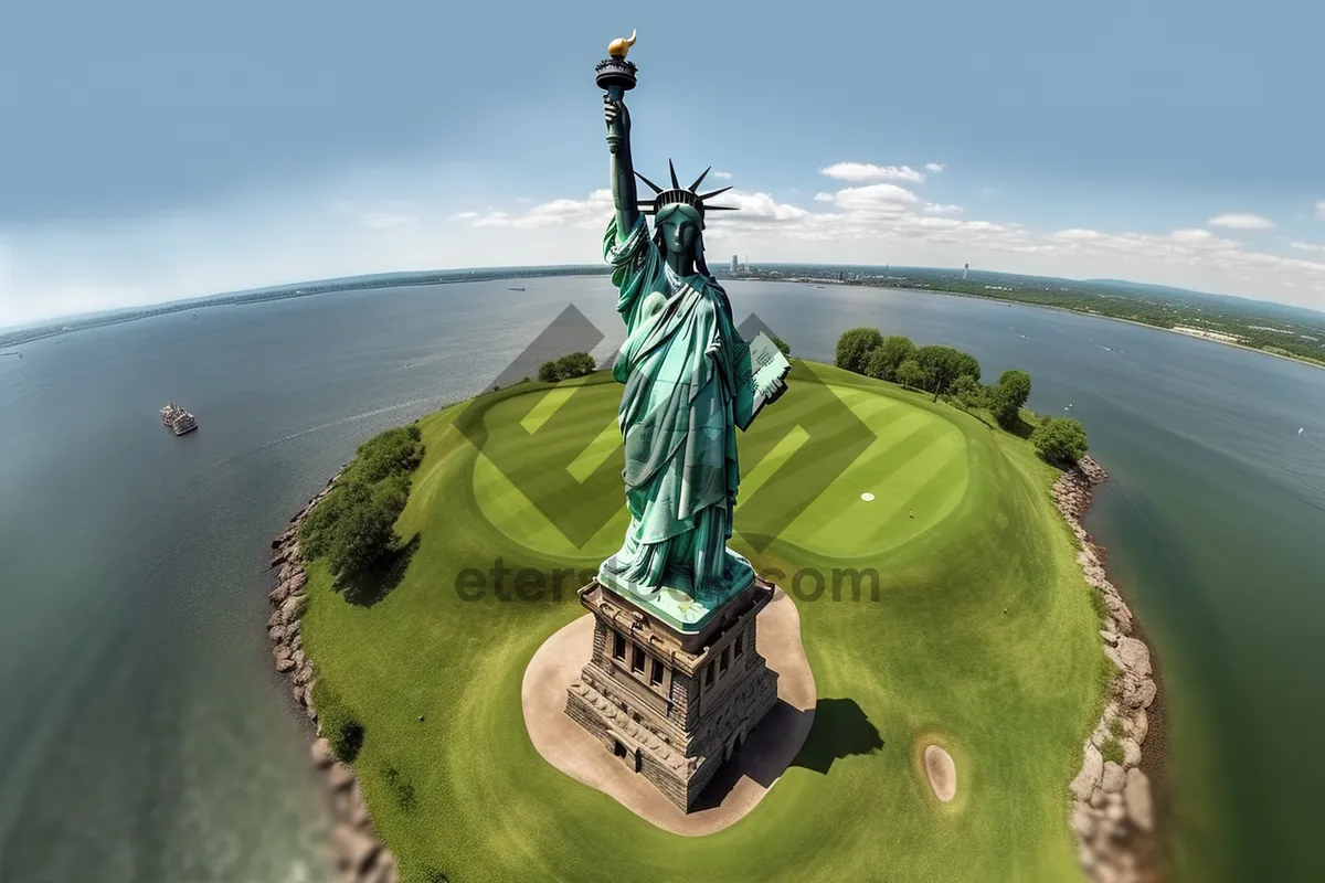 Picture of Architectural Skyline with Statue and Weathercock