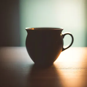 Hot Morning Brew in Ceramic Cup with Saucer