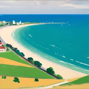 Serene Summer Seascape at Bay Beach