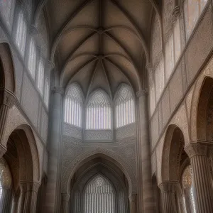 Stunning Gothic Cathedral Vaulted Roof in Ancient Church