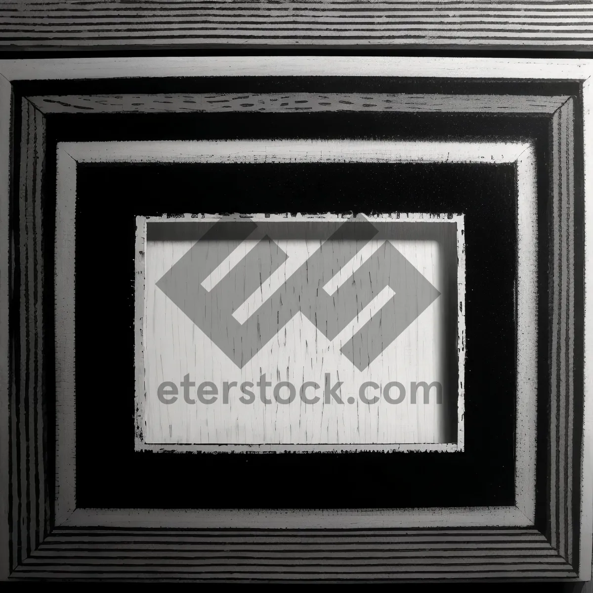 Picture of Antique Golden Vintage Wooden Frame with Grunge Texture
