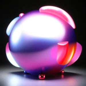 Bright glass circle graphic sphere icon.