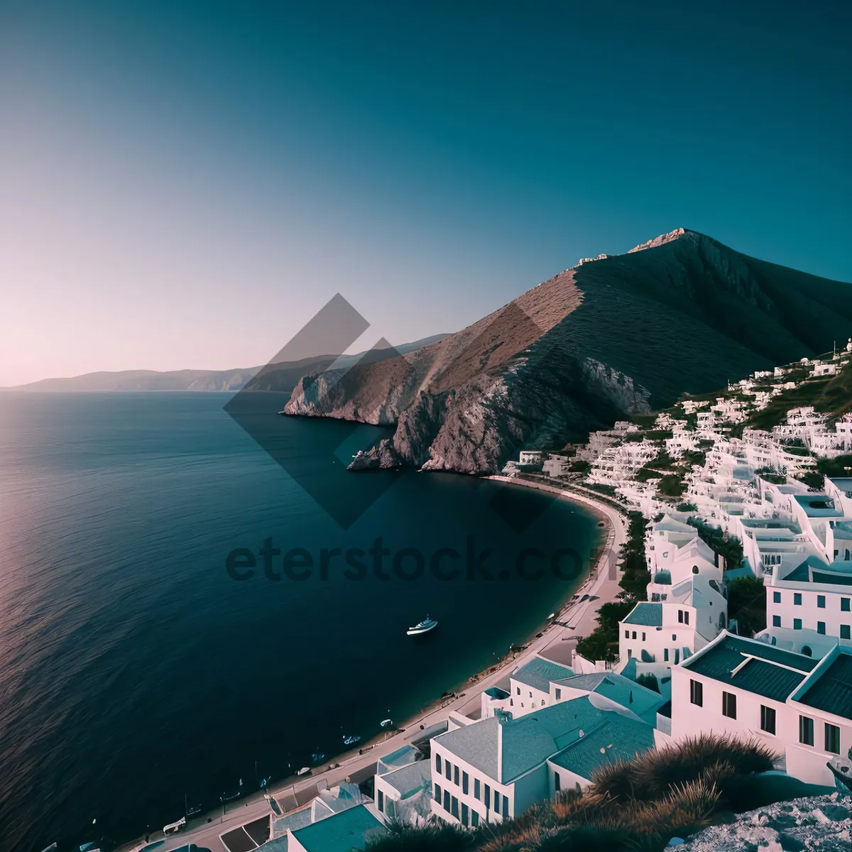 Picture of Serene Coastal Escape: Majestic Ocean, Sandy Beach, and Tall Palms