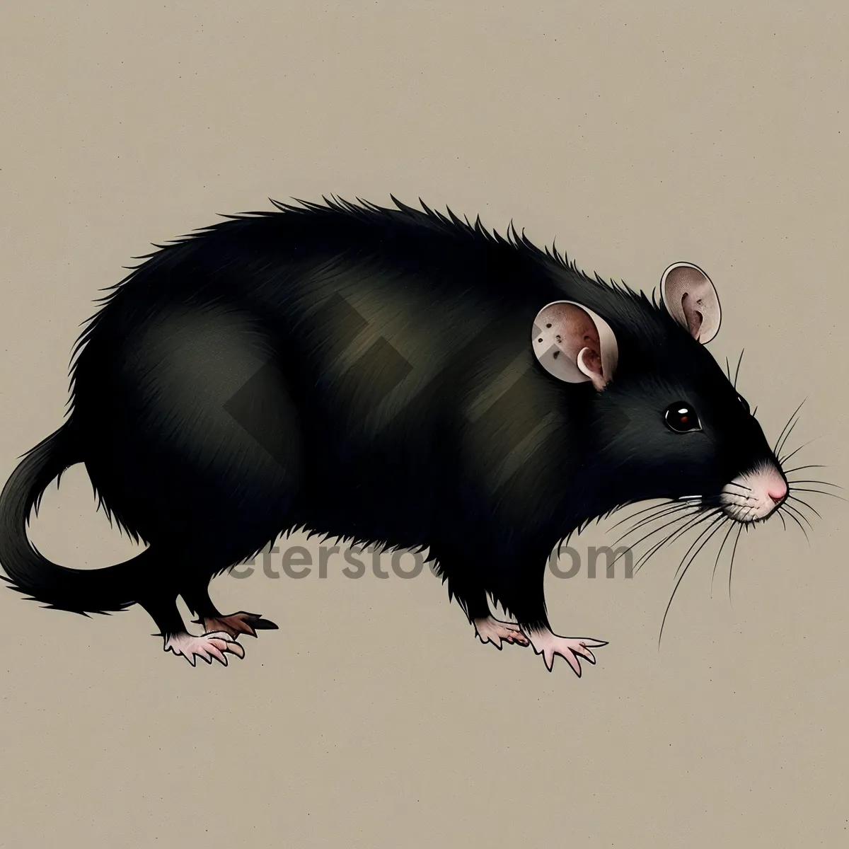 Picture of Furry Friend with Whiskers – Rodent Rat Portrait