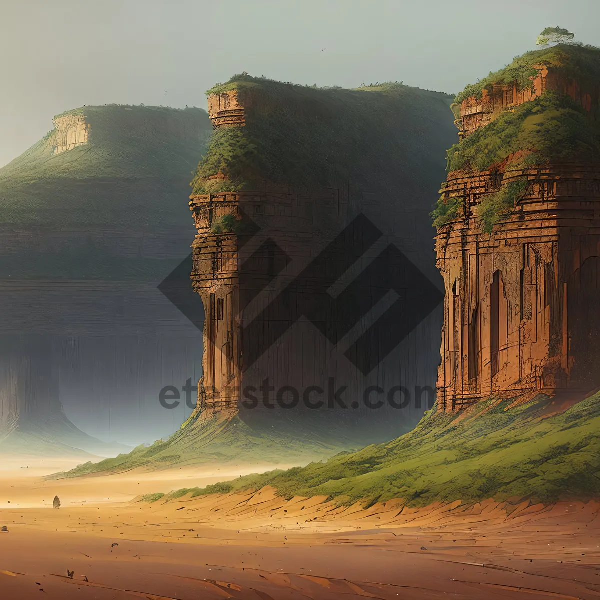 Picture of Majestic Coastal Fortress overlooking Rock Formation