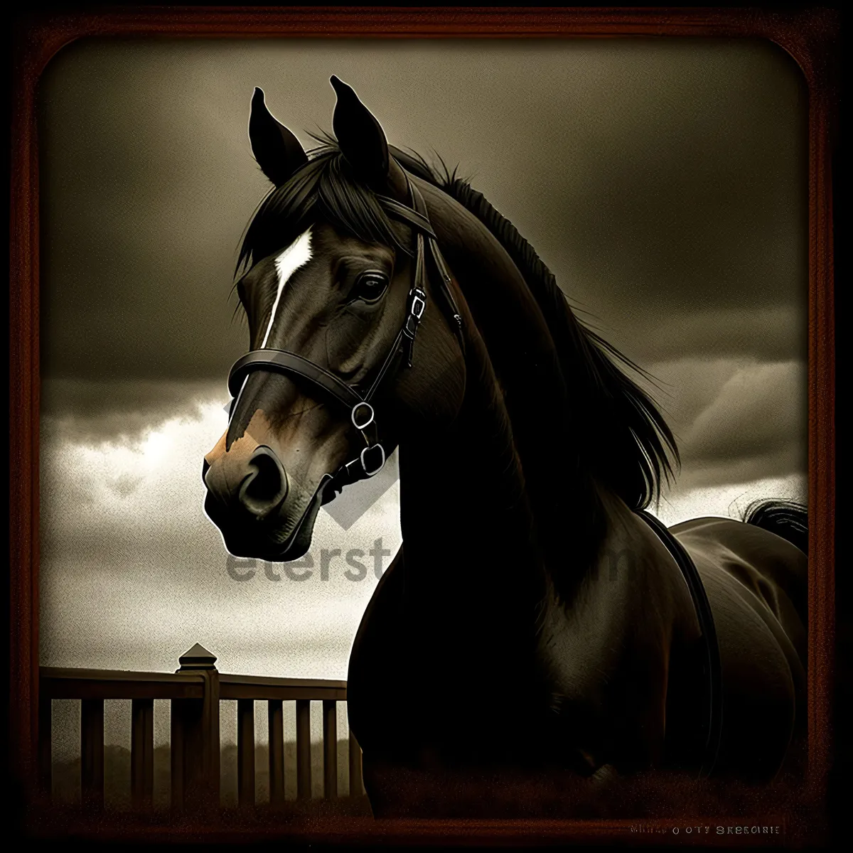 Picture of Thoroughbred Stallion: Majestic Brown Equine Headshot