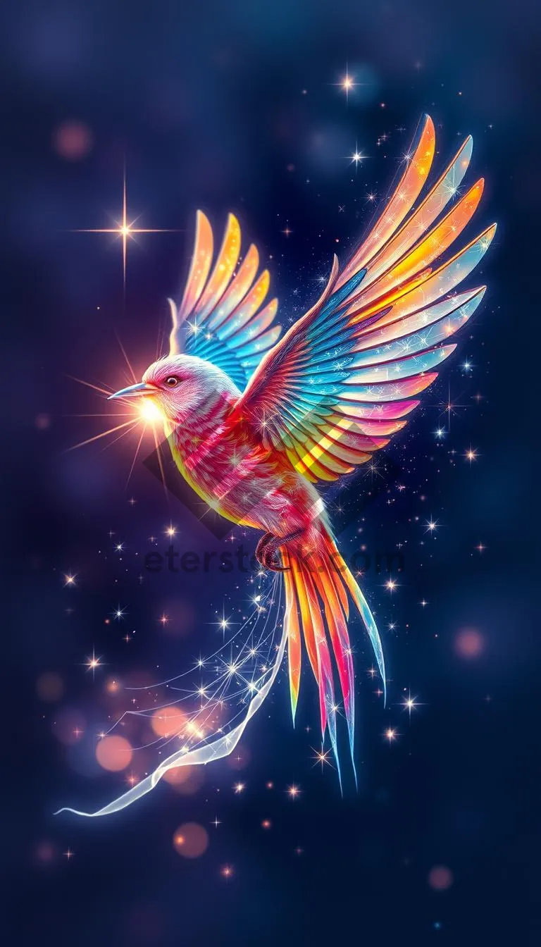 Picture of Shiny Laser Star Decoration Fantasy Image