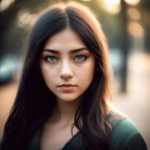 Stunning Brunette Fashion Model with Captivating Smile