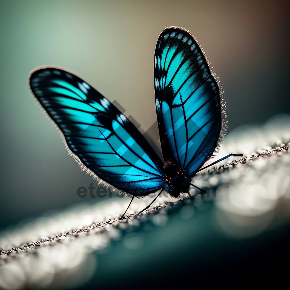 Picture of Colorful Winged Insect on Delicate Flower