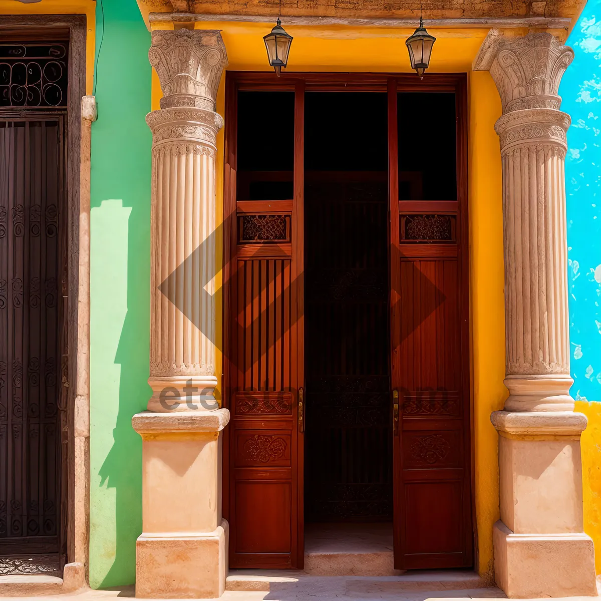 Picture of Old Church Door in Historic City