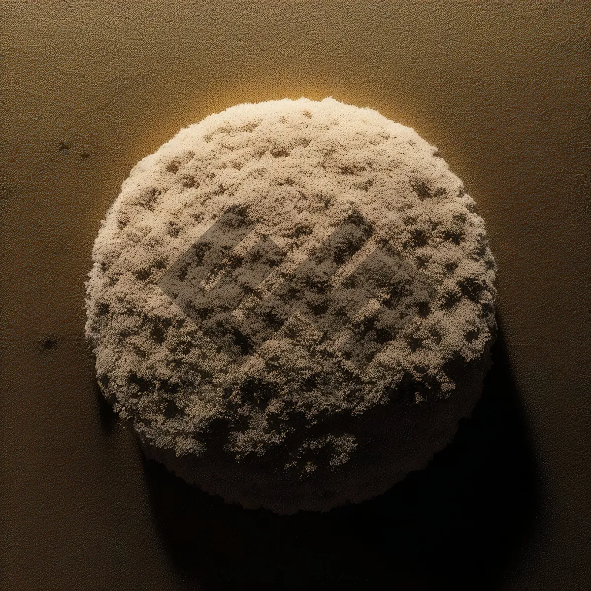 Picture of Fresh brown egg and tennis ball on flour