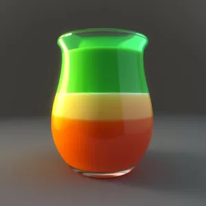 Refreshing citrus drink in transparent glass pitcher